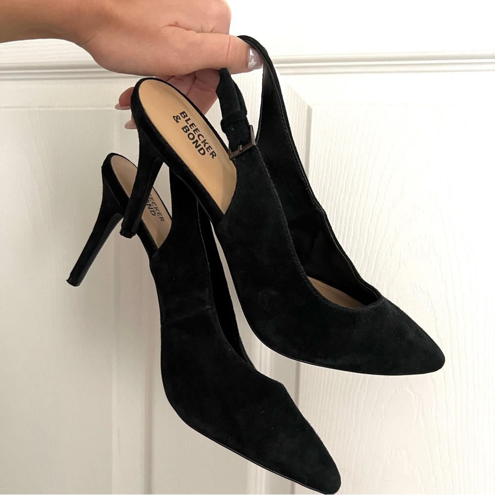 Bleecker & Bond black kitten heels